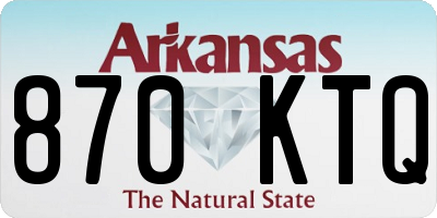 AR license plate 870KTQ