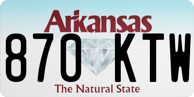 AR license plate 870KTW