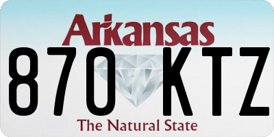 AR license plate 870KTZ