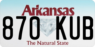 AR license plate 870KUB