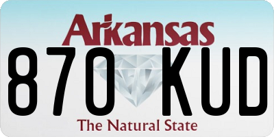 AR license plate 870KUD