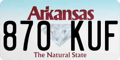 AR license plate 870KUF