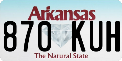 AR license plate 870KUH
