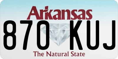 AR license plate 870KUJ