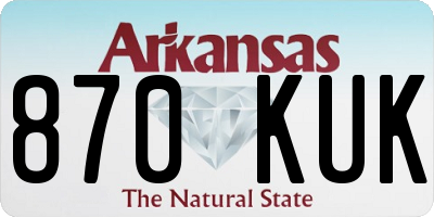 AR license plate 870KUK