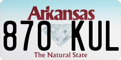 AR license plate 870KUL