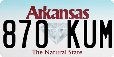 AR license plate 870KUM