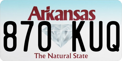 AR license plate 870KUQ