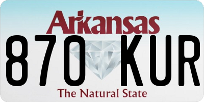 AR license plate 870KUR