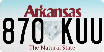 AR license plate 870KUU