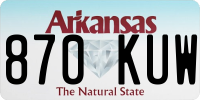 AR license plate 870KUW