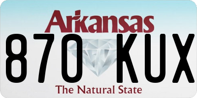 AR license plate 870KUX