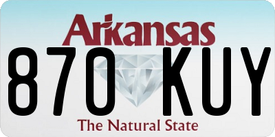 AR license plate 870KUY