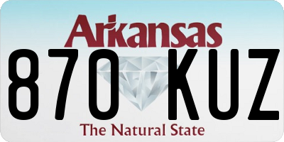 AR license plate 870KUZ