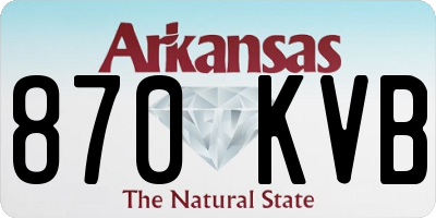 AR license plate 870KVB