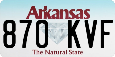 AR license plate 870KVF
