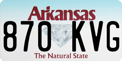 AR license plate 870KVG