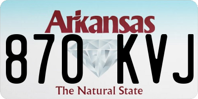 AR license plate 870KVJ