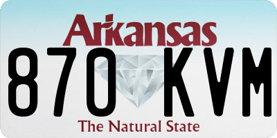 AR license plate 870KVM
