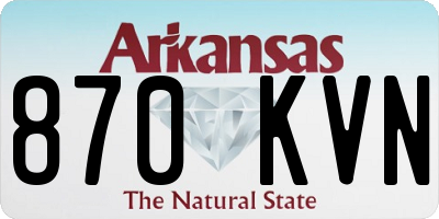 AR license plate 870KVN