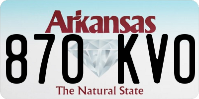 AR license plate 870KVO