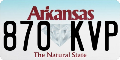 AR license plate 870KVP
