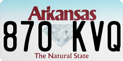 AR license plate 870KVQ