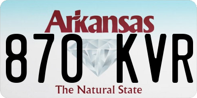 AR license plate 870KVR