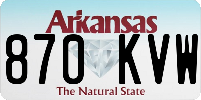 AR license plate 870KVW