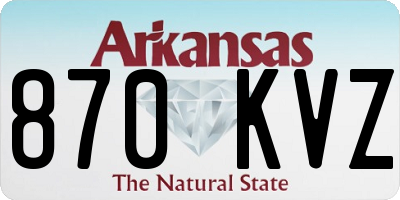 AR license plate 870KVZ