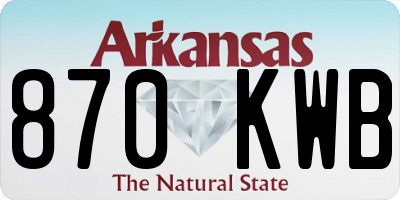 AR license plate 870KWB