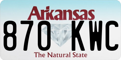 AR license plate 870KWC