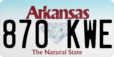 AR license plate 870KWE