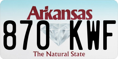 AR license plate 870KWF
