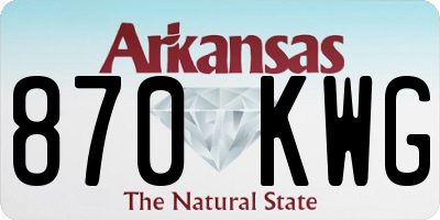 AR license plate 870KWG