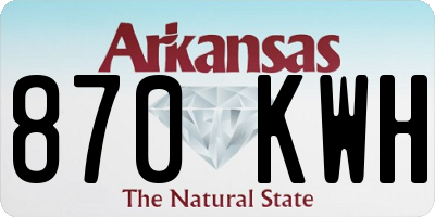 AR license plate 870KWH