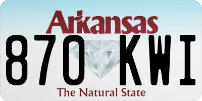 AR license plate 870KWI