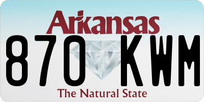 AR license plate 870KWM