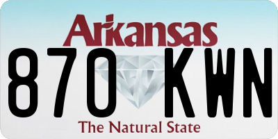 AR license plate 870KWN
