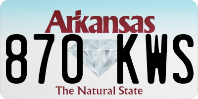 AR license plate 870KWS