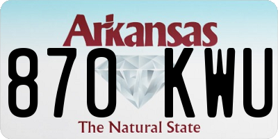 AR license plate 870KWU