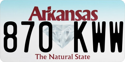 AR license plate 870KWW