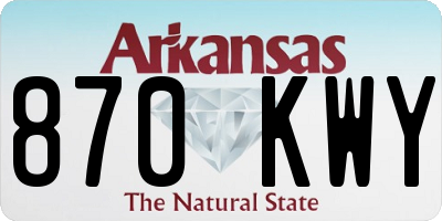 AR license plate 870KWY