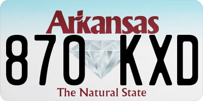 AR license plate 870KXD