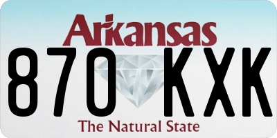 AR license plate 870KXK