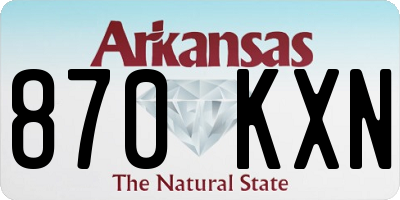 AR license plate 870KXN