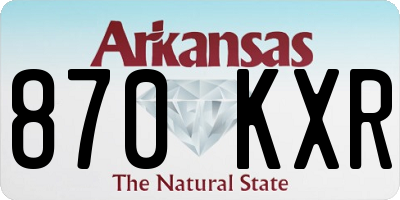 AR license plate 870KXR