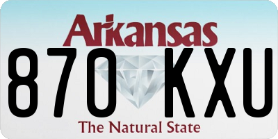 AR license plate 870KXU