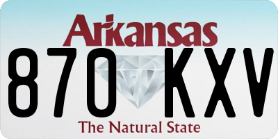 AR license plate 870KXV