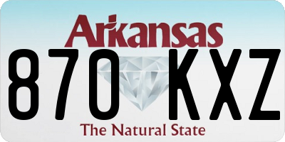 AR license plate 870KXZ